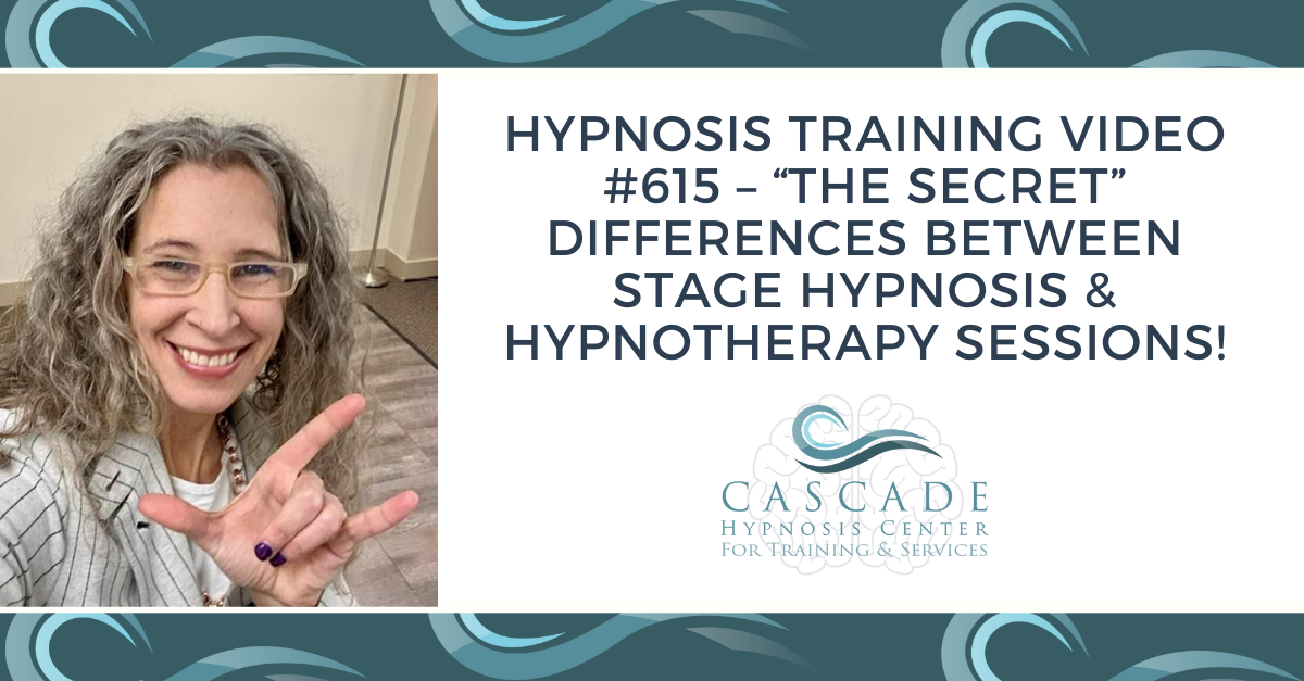 Hypnosis Training Video 615 “The Secret” Differences Between Stage